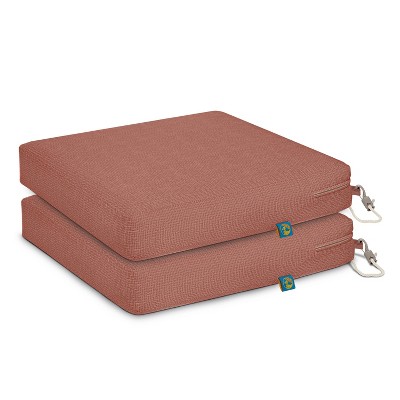 2pc 17" x 17" x 3" Duck Covers Weekend Water-Resistant Outdoor Dining Seat Cushion - Classic Accessories