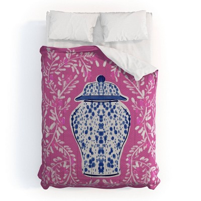Deny Designs 3pc Full/Queen Britt Mills Design Chinoiserie Comforter and Sham Set