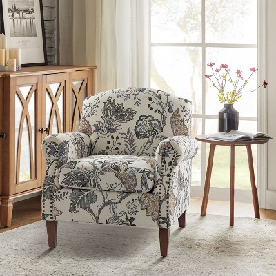 Giampiero Transitional Living Room Comfty Armchair with Nailhead Trims| ART OF LIVING DESIGNS