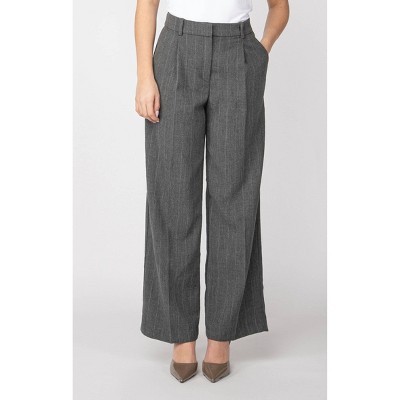 Women's Wide Leg Pinstripe Trouser - Dex