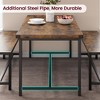 Dining Table Set for 4, Kitchen Table and Chairs for 4 with Wine Rack, Rectangular Dining Room Table Set with Bench - 3 of 4