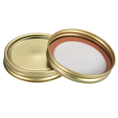 Unique Bargains Leak Proof Tinplate Canning Lids Fits Storage Cover 12 Sets