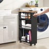 QingMoon 20" Slim Storage Cart, 4 Tier Rolling Cart With Wheels, Narrow Laundry Cart With Handle, Pantry Shelf For Small Spaces - 2 of 4