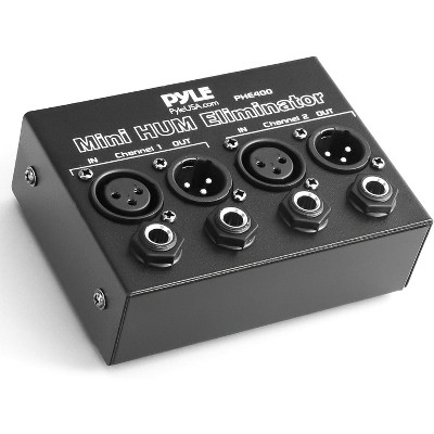 Pyle 2-Channel Hum/Noise Eliminator with XLR Inputs and Outputs (PHE400) - Compact Design