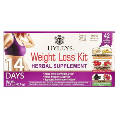 Hyleys 14 Day Weight Loss Tea - 42 Tea Bags (1 Pack), Detox Tea for Cleanse (100% Natural, Sugar Free, Gluten Free and Non-GMO)
