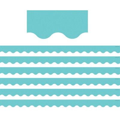 Teacher Created Resources® Light Turquoise Scalloped Border Trim, 35 Feet Per Pack, 6 Packs