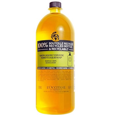 L'Occitane Eco-Refill Liquid Soap Verbena & Karite, 16.9 oz