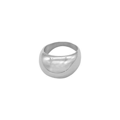 Adornia Tarnish Resistant Rhodium Plated Dome Ring
