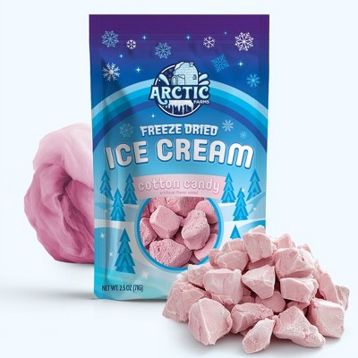 Arctic Farms Freeze Dried Ice Cream That Does Not Melt (Bits) (Cotton Candy Pink)
