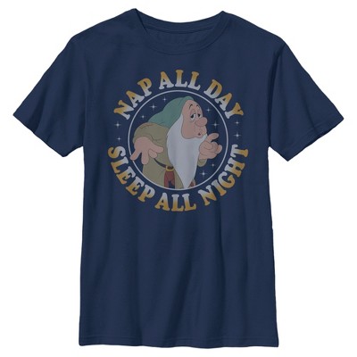 Boy's Snow White and the Seven Dwarves Nap All Day Sleep All Night T-Shirt