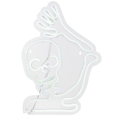 Northlight LED Skeleton Neon Lighted Halloween Wall or Window Decoration - 15"