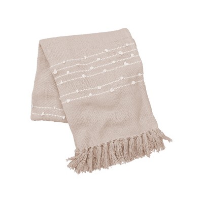 carol & frank Tabb Dune White Throw Blanket