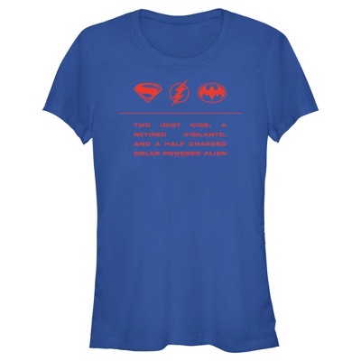 Juniors Womens The Flash Two Idiot Kids Quote T-Shirt
