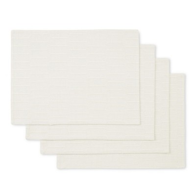 Martha Stewart Honeycomb Modern Farmhouse Reversible Placemat 4-Pack Set