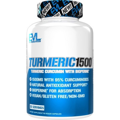 Evlution Nutrition Turmeric Curcumin - Antioxidant Support - 30 Servings