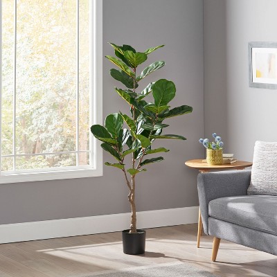 NicBex  Artificial Tree in Pot Tropical Fake Indoor Floor Plant for Home Decor, Realistic No Maintenance