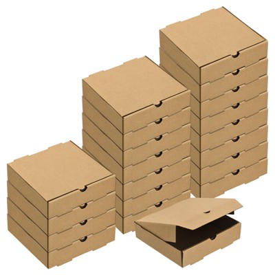 Unique Bargains Durable Cowhide Square Corrugated Mini Storage Paper Pizza Box