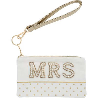 Pavilion Gift Company - Mrs. - 8" x 5" Canvas Wristlet - Wallets
