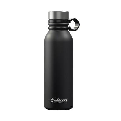 Outdoors Professional 20-Oz. Stainless Steel Double-Walled Vacuum-Insulated Travel Bottle with Leakproof Screw Cap