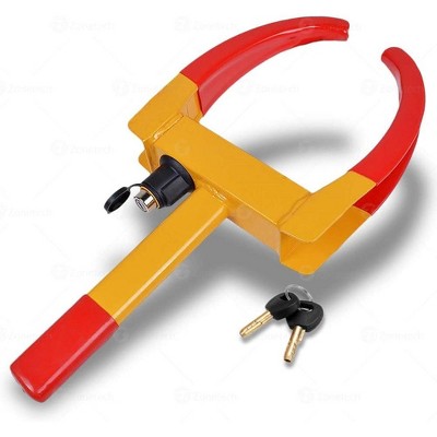 Zone Tech Wheel Lock Security Tire Clamp Premium Quality Heavy Duty Anti- Theft Protective Metal Boot Stabilizer Vehicle Wheel Lock