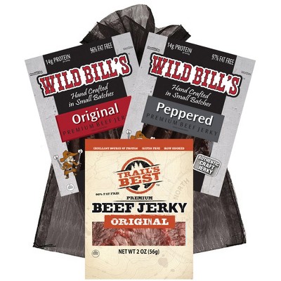 Wild Bill's Multi-Brand 3-Piece Jerky Sampler (3 assorted bags of beef jerky)