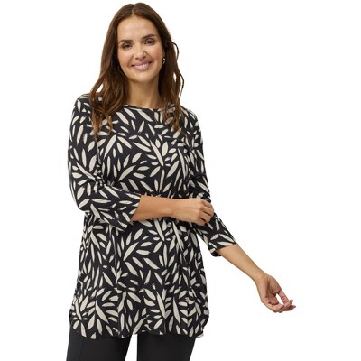 ellos Three-Quarter Sleeve Curved Hem Tunic