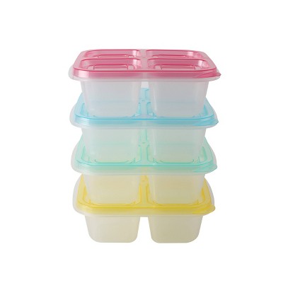 Cook With Color 16pc 4 Compartment Portion Containers