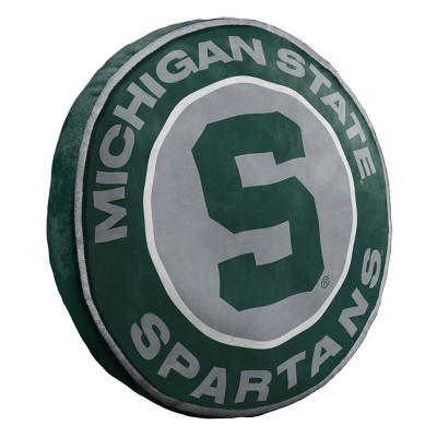 15" NCAA Michigan State Spartans Plush Cloud Pillow: Team Logo Round Novelty