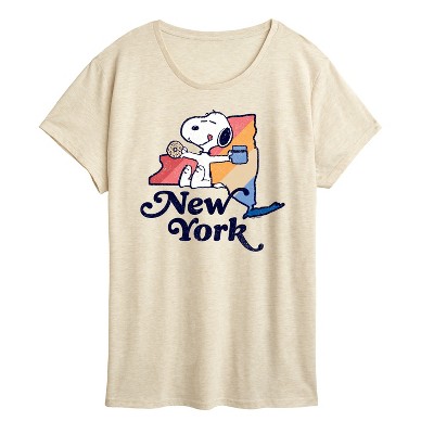 Women's - Peanuts - New York Snoopy Short Sleeve Graphic T-Shirt