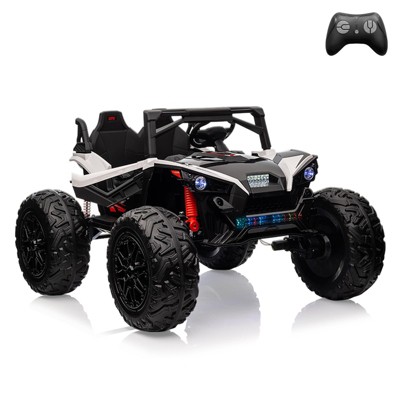 24V 2-Seater Kids UTV - Remote Control, 17" Tires, LED Lights & Music, 2-Speed (Ages 3-8)