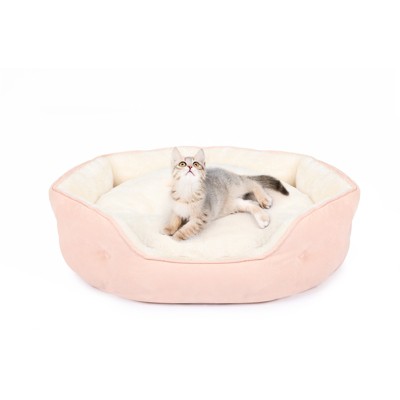 PureWags Small Dog Bed, Round Cat Bed Washable for Indoor Cats, Non-Slip Base and Removable Cushion, Pet Bed for Puppy and Kitten