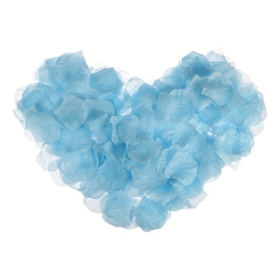 Unique Bargains Decoration Wedding Party Silk Artificial Flower Petals Light Blue 2000 Pcs