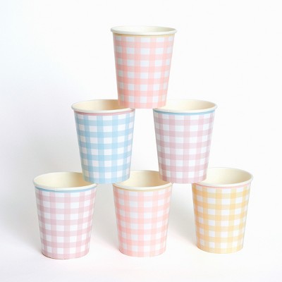 Meri Meri Gingham Cups (Pack of 12)