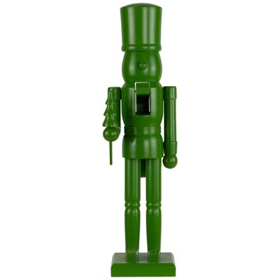 Northlight Nutcracker Soldier with Tree Christmas Figure - 15" - Green