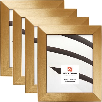Modern Aesthetics 150 Brushed Gold Picture Frame, Set of 4