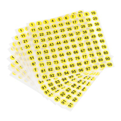 Unique Bargains Office Home Warehouse Self-Adhesive 1-100 Label Number