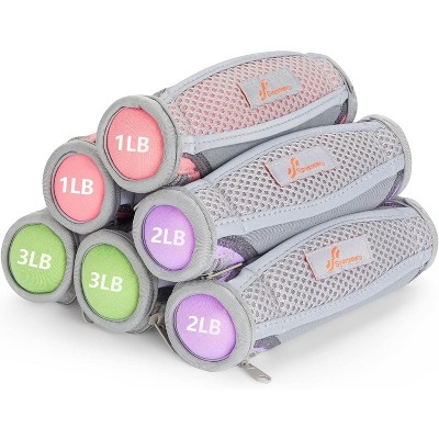Sportneer Hand Weights Set, Removable Walking Weight of 6 (1lb, 2lbs, 3lbs Each Pack)