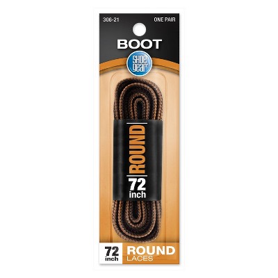 Shoe Gear Round Boot Laces - Brown 72": Polyester Shoelaces, 2 Pack