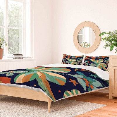 Deny Designs barbara dantas Garden Duvet Cover Bedding Set Blue