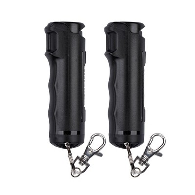 Sabre 2pk Flip Top Pepper Gel With Snap Clip: Plastic & Aluminum, Pepper Spray for Women, 2 Pack, Compact Design