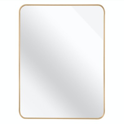SEVOBAL Bathroom Vanity Mirrors Multi-Room Sleek Rectangle Mirror with Shatterproof Safety Durable and Lightweight, Gold, 40"*30"*1.1"
