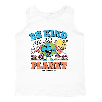The Juniper Shop SmileyWorld Be Kind To Our Planet Rainbow Toddler Tank