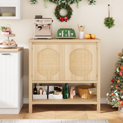 Coffee Bar Cabinet, Storage Cabinet with 2 Doors, Buffet Cabinet with Storage, Buffet Sideboard Cabinet for Kitchen, Dining Room, Living Room