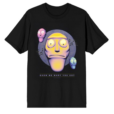 Rick & Morty Show Me What You Got Adult Black Crew Neck Short Sleeve T-shirt