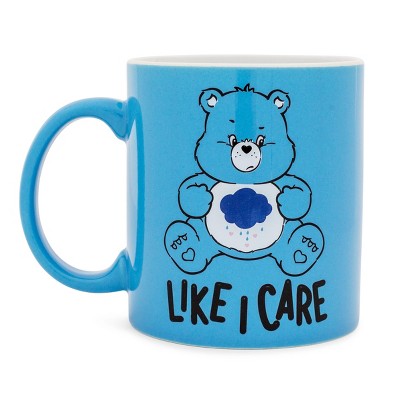 Silver Buffalo Care Bears Grumpy Bear "Like I Care" Ceramic Mug | Holds 20 Ounces