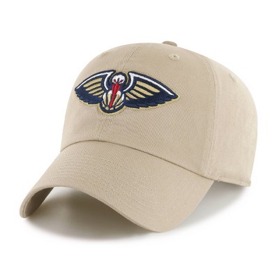 NBA New Orleans Pelicans Khaki Clean Up Hat: Cotton Twill, Adjustable Strap