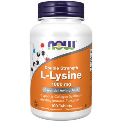 L-Lysine 1000mg (from HCL) by Now Foods  -  100 Tablet