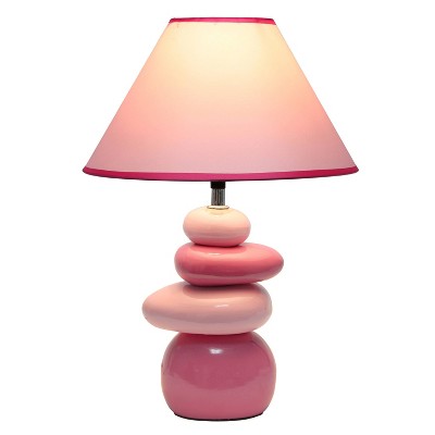 Creekwood Home Priva 14.7" Contemporary Ceramic Stacking Stones Table Desk Lamp