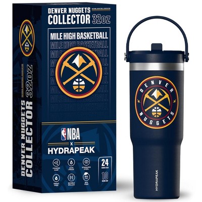 NBA Denver Nuggets 32oz Nomad Stainless Steel Tumbler With Handle and Straw Lid in a Limited Edition Gift Box
