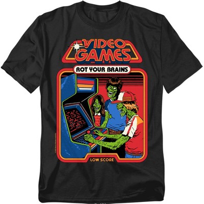 Men's Steven Rhodes Video Games Rot Your Brains T-Shirt